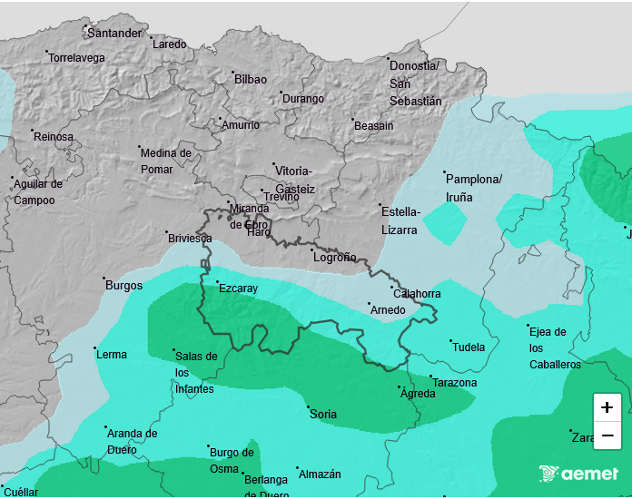 Precipitación Media según AEMET. Meteosojuela La Rioja 13