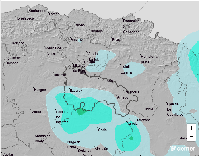 Precipitación Media según AEMET. Meteosojuela La Rioja 14