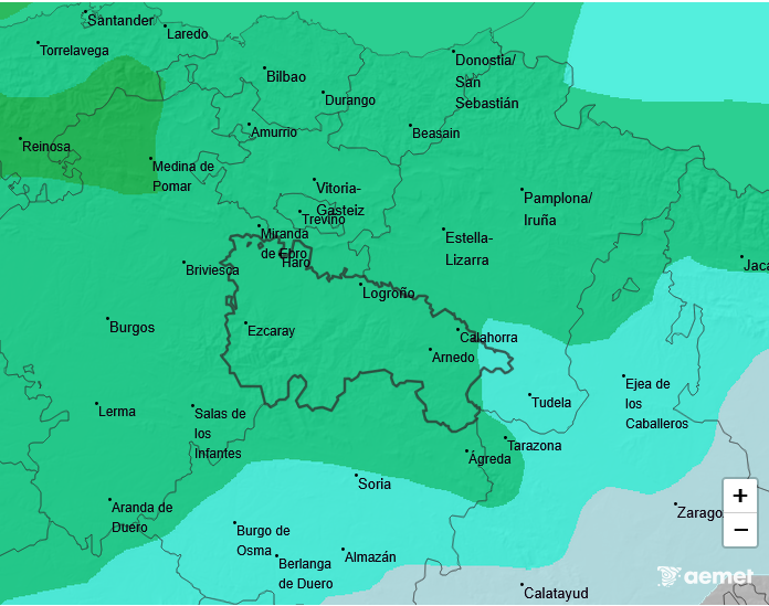 Precipitación Media según AEMET. Meteosojuela La Rioja 19
