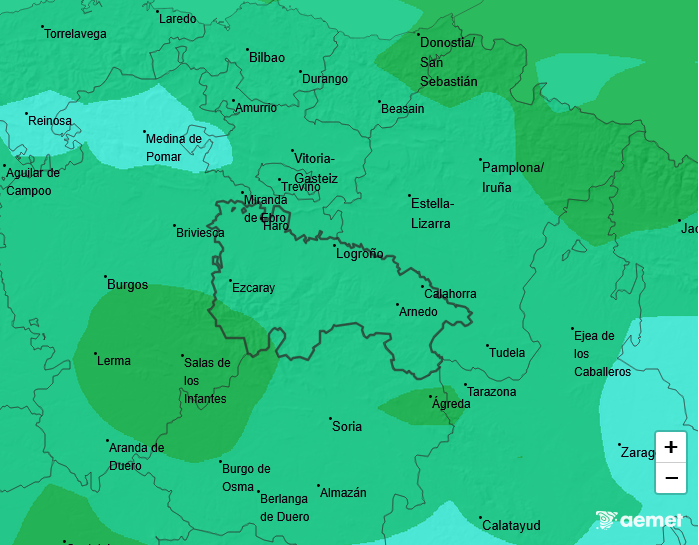 Precipitación Media según AEMET. Meteosojuela La Rioja 21