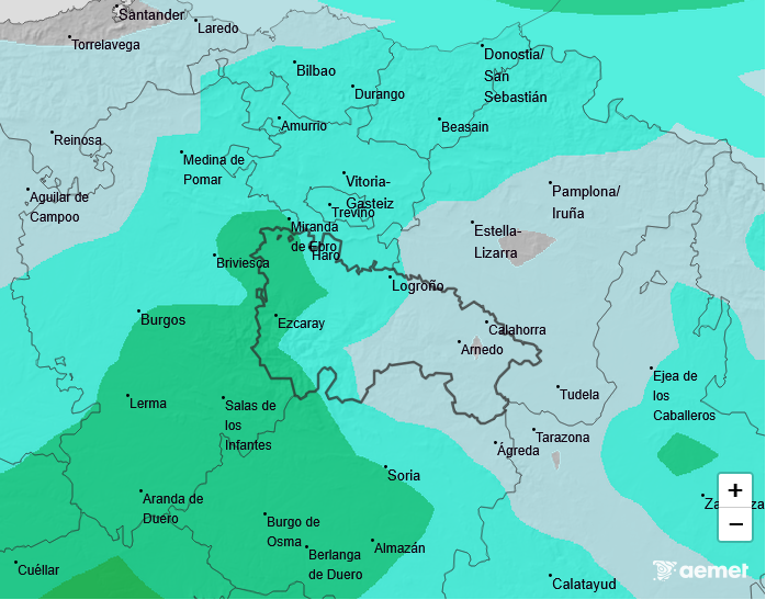 Precipitación Media según AEMET. Meteosojuela La Rioja 24