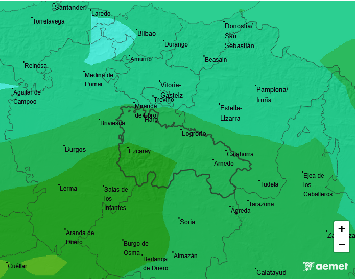 Precipitación Media según AEMET. Meteosojuela La Rioja 25
