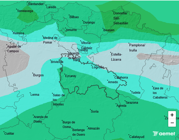 Precipitación Media según AEMET. Meteosojuela La Rioja 26