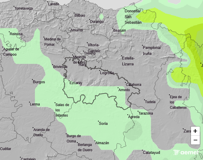 Probabilidad de Precipitación según AEMET. Meteosojuela La Rioja15