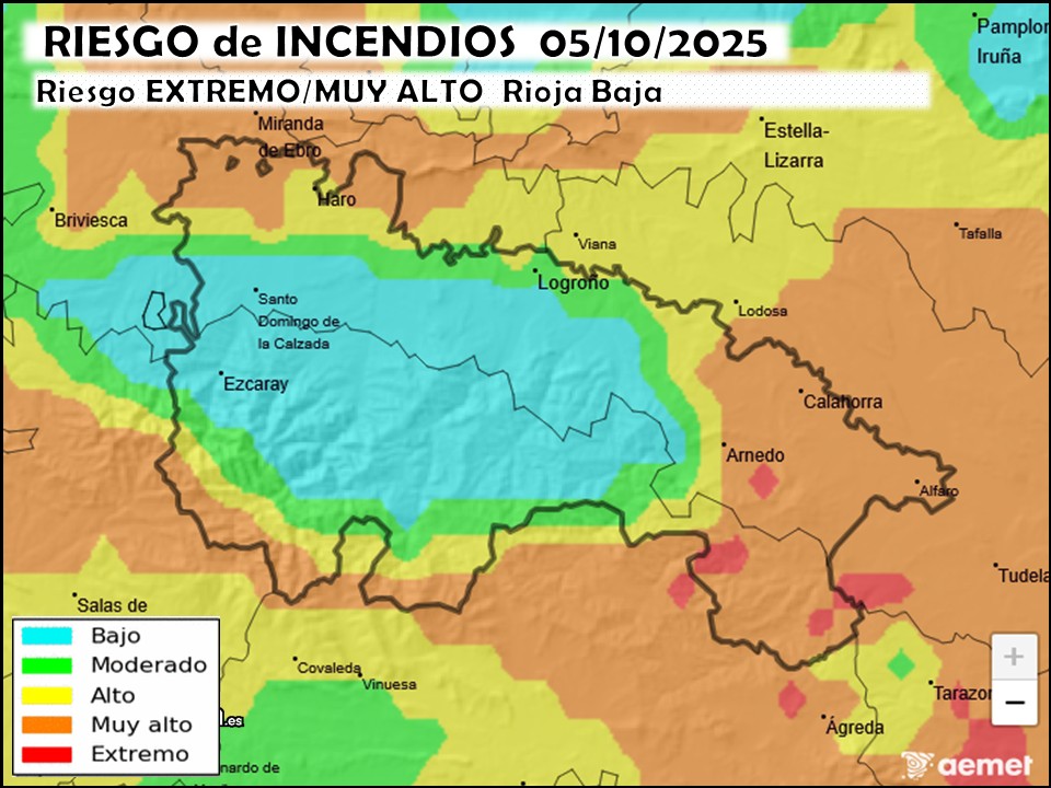Riesgo de incendios La Rioja
