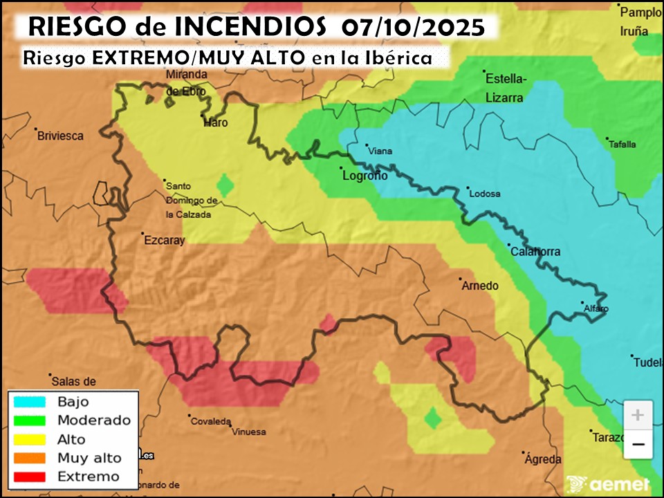 Riesgo de incendios La Rioja