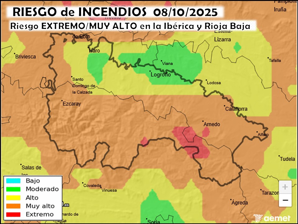 Riesgo de incendios La Rioja
