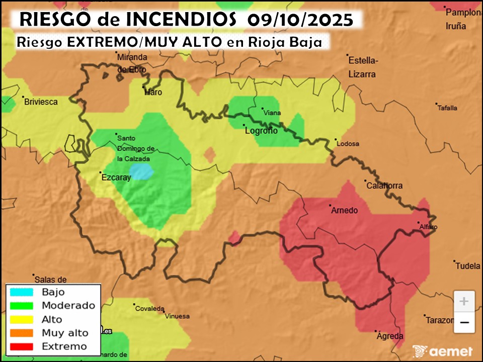 Riesgo de incendios La Rioja