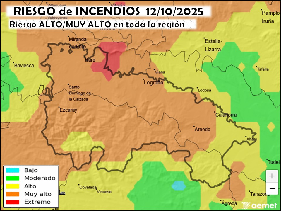 Riesgo de incendios La Rioja