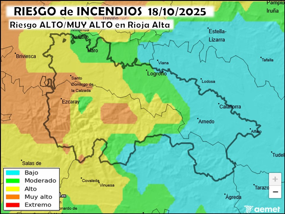 Riesgo de incendios La Rioja