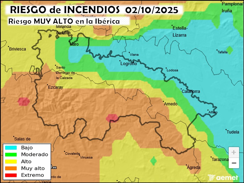 Riesgo de incendios La Rioja