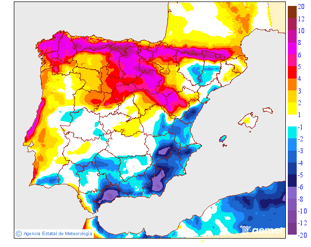 Variación de temperaturas máximas AEMET Meteosojuela 06