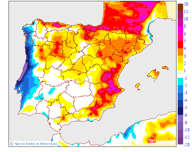 Variación de temperaturas máximas AEMET Meteosojuela 07