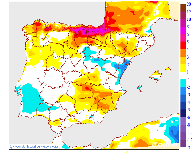 Variación de temperaturas máximas AEMET Meteosojuela 11