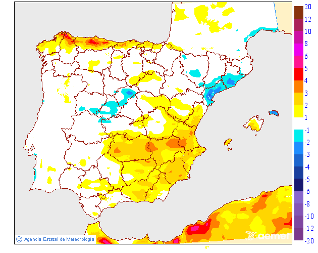 Variación de temperaturas máximas AEMET Meteosojuela 12