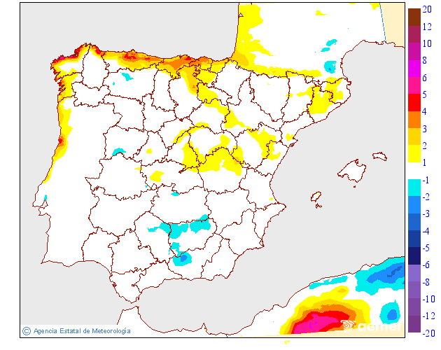 Variación de temperaturas máximas AEMET Meteosojuela 18
