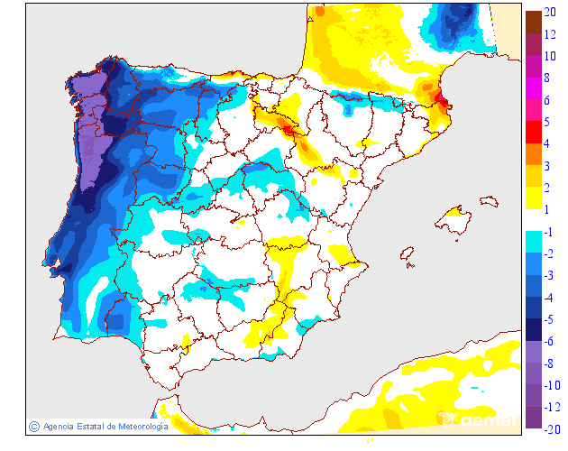 Variación de temperaturas máximas AEMET Meteosojuela 19