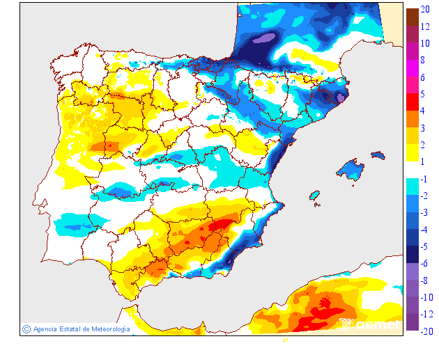 Variación de temperaturas máximas AEMET Meteosojuela 24