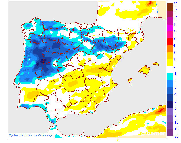 Variación de temperaturas máximas AEMET Meteosojuela 25