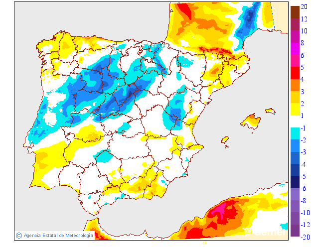 Variación de temperaturas máximas AEMET Meteosojuela 31