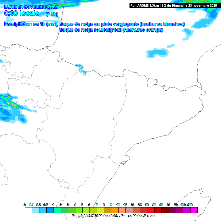 Animación evolución de las precipitaciones previstas en La Rioja