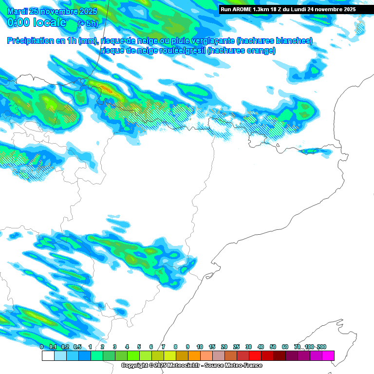 Animación evolución de las precipitaciones previstas en La Rioja