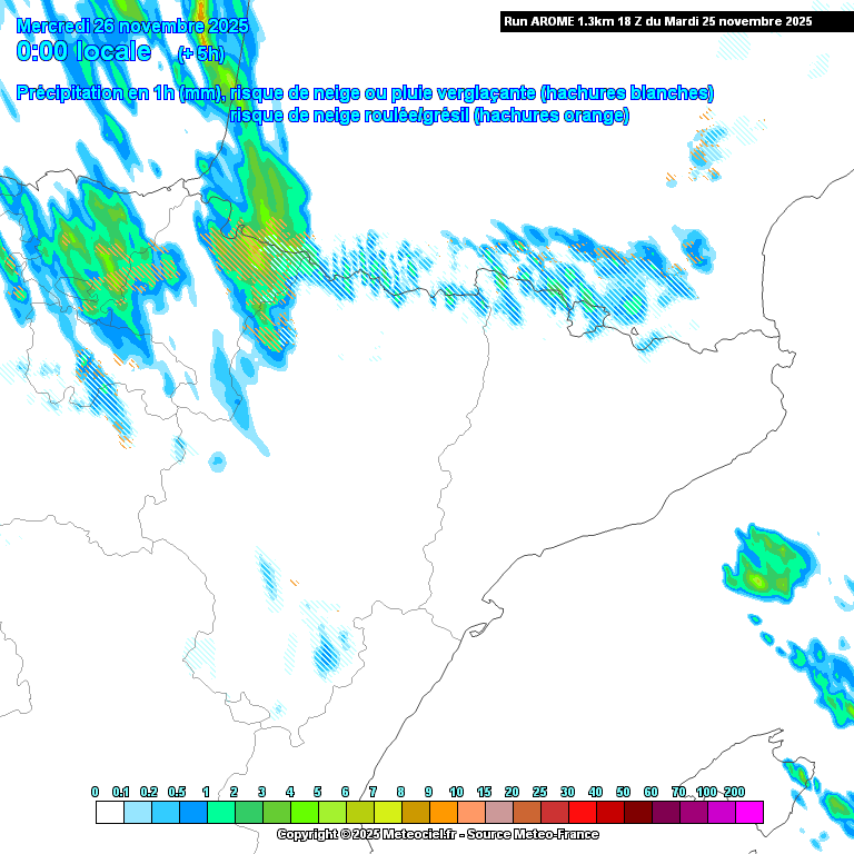 Animación evolución de las precipitaciones previstas en La Rioja