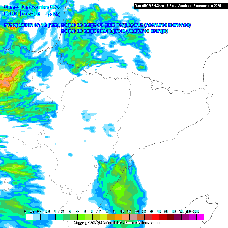 Animación evolución de las precipitaciones previstas en La Rioja