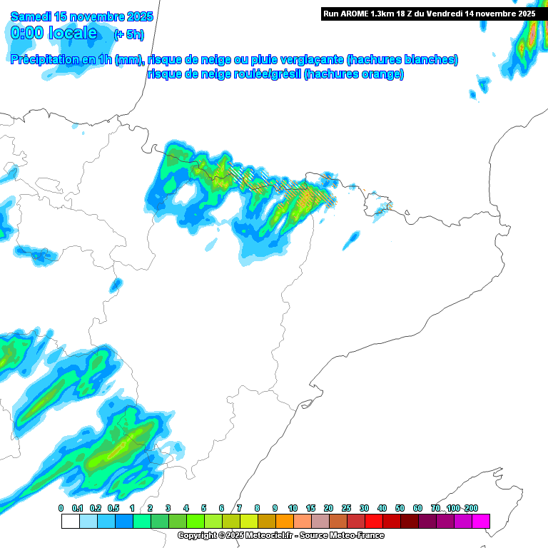 Animación evolución de las precipitaciones previstas en La Rioja