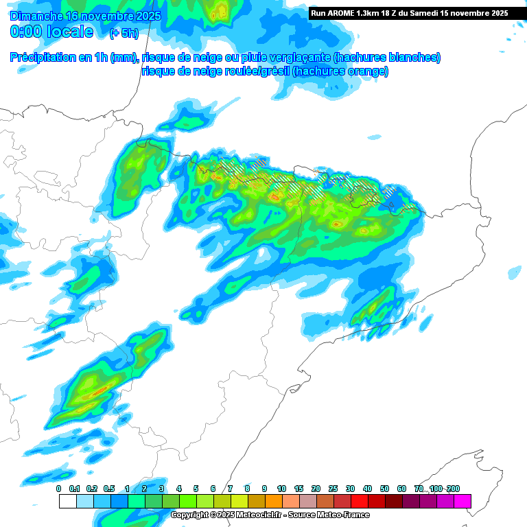 Animación evolución de las precipitaciones previstas en La Rioja