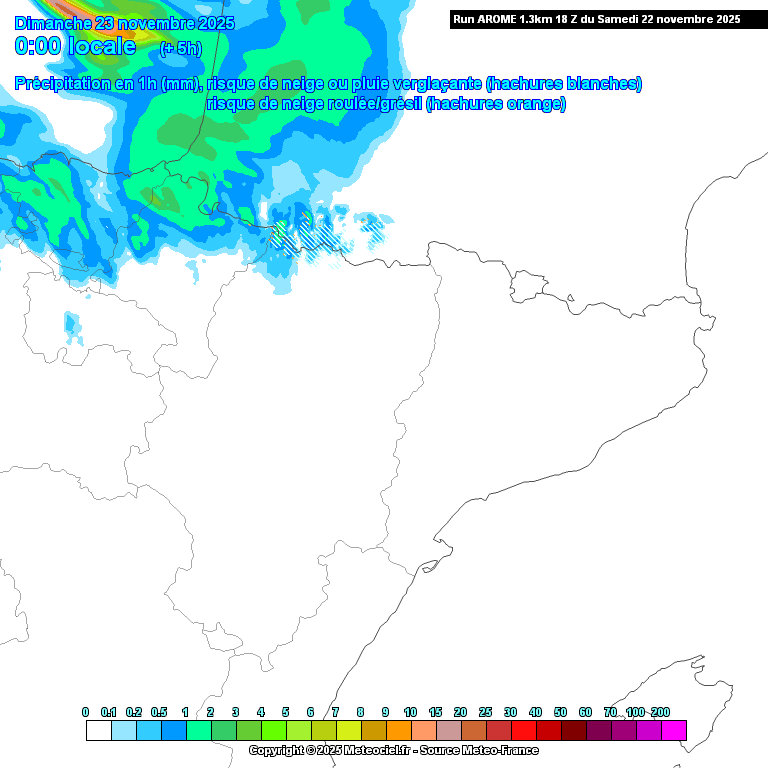 Animación evolución de las precipitaciones previstas en La Rioja