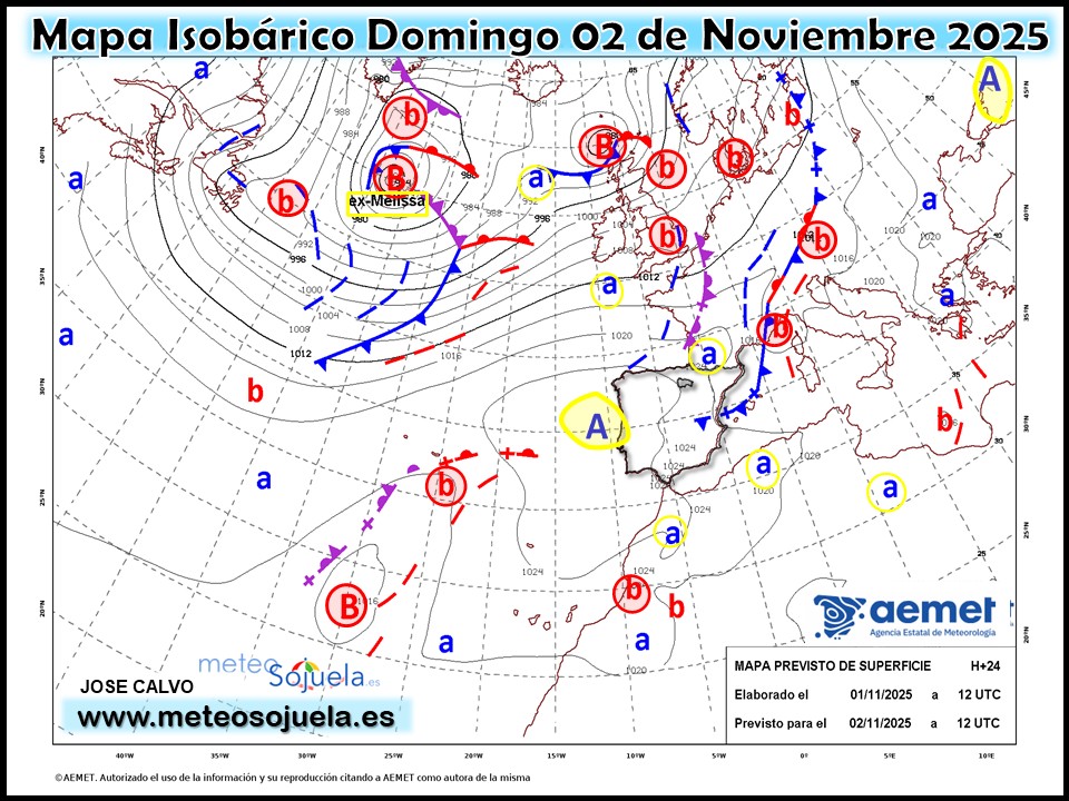 Mapa Isobárico La Rioja. Meteosojuela