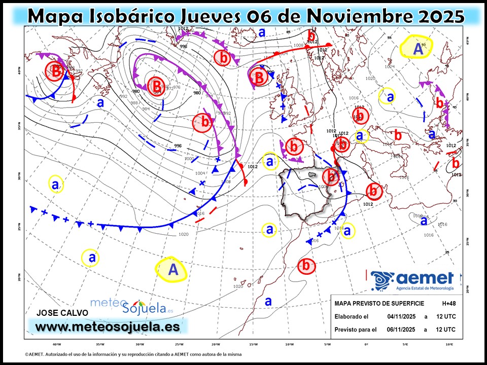Mapa Isobárico La Rioja. Meteosojuela