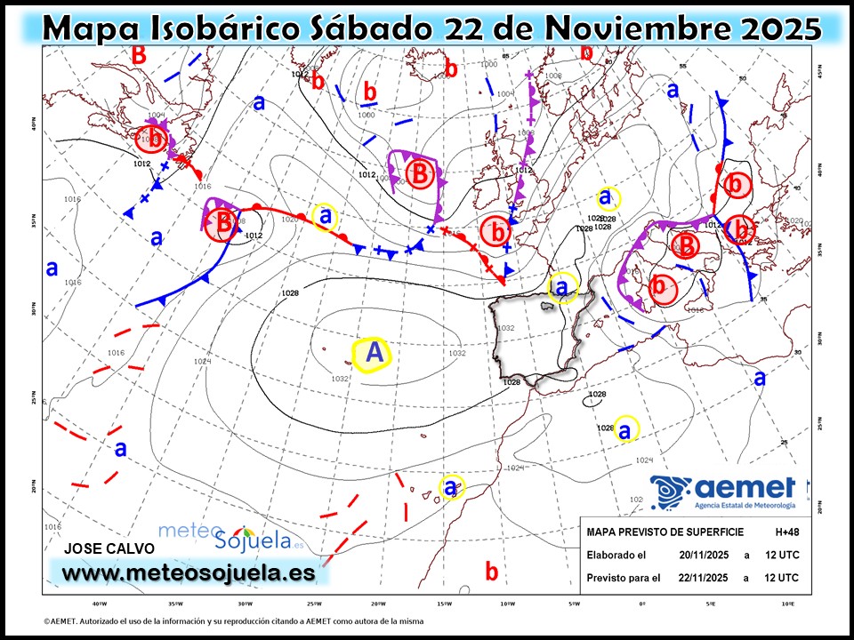 Mapa Isobárico La Rioja. Meteosojuela