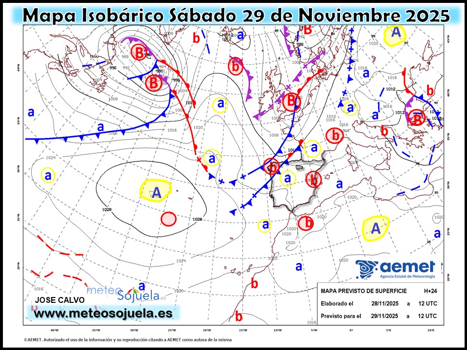 Mapa Isobárico La Rioja. Meteosojuela