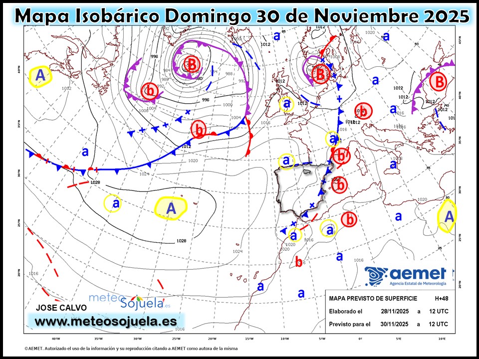 Mapa Isobárico La Rioja. Meteosojuela