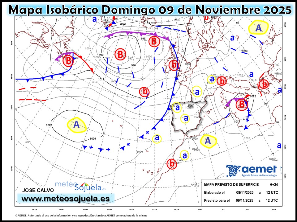 Mapa Isobárico La Rioja. Meteosojuela