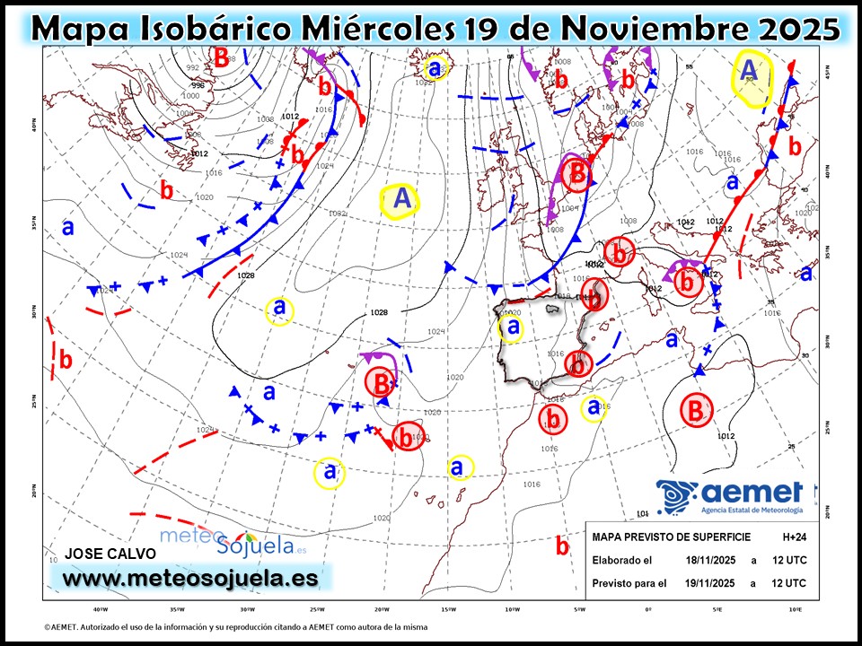 Mapa Isobárico La Rioja. Meteosojuela