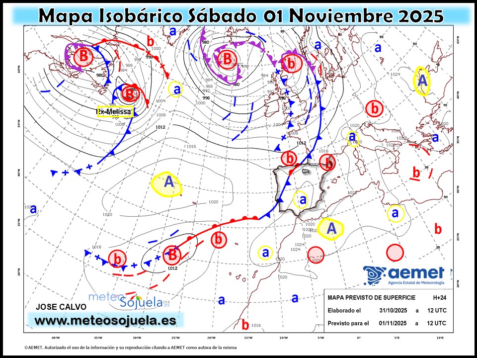 Mapa Isobárico La Rioja. Meteosojuela