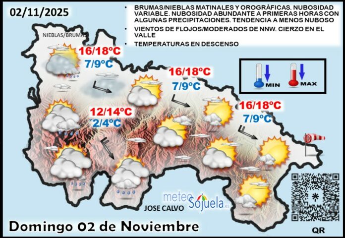 Mapa del tiempo en La Rioja. Meteosojuela Mapa del tiempo en La Rioja. Meteosojuela