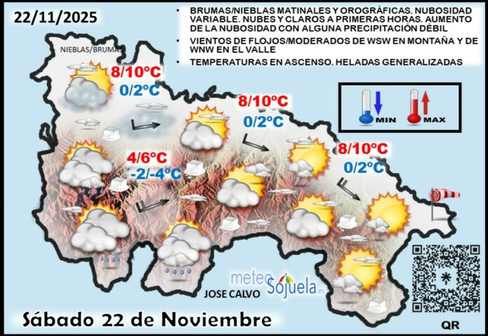 Mapa del tiempo en La Rioja. Meteosojuela Mapa del tiempo en La Rioja. Meteosojuela