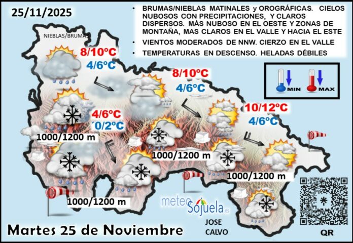 Mapa del tiempo en La Rioja. Meteosojuela Mapa del tiempo en La Rioja. Meteosojuela
