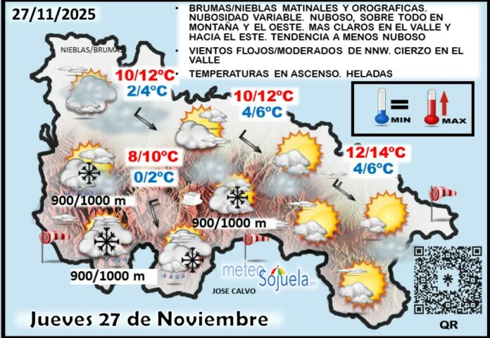 Mapa del tiempo en La Rioja. Meteosojuela Mapa del tiempo en La Rioja. Meteosojuela