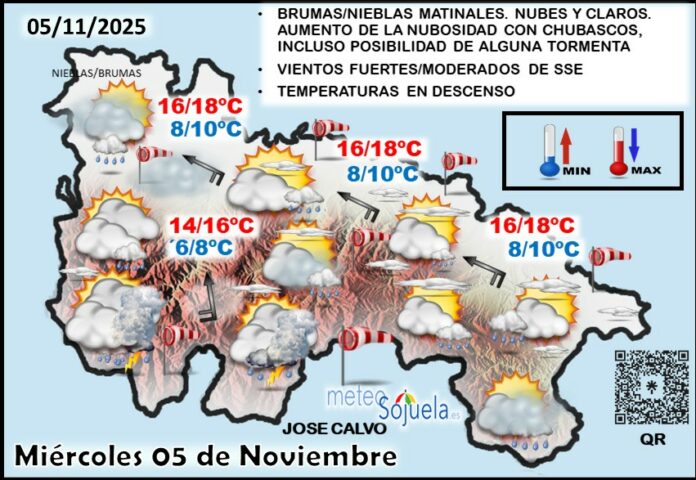 Mapa del tiempo en La Rioja. Meteosojuela Mapa del tiempo en La Rioja. Meteosojuela