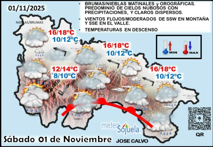Mapa del tiempo en La Rioja. Meteosojuela Mapa del tiempo en La Rioja. Meteosojuela