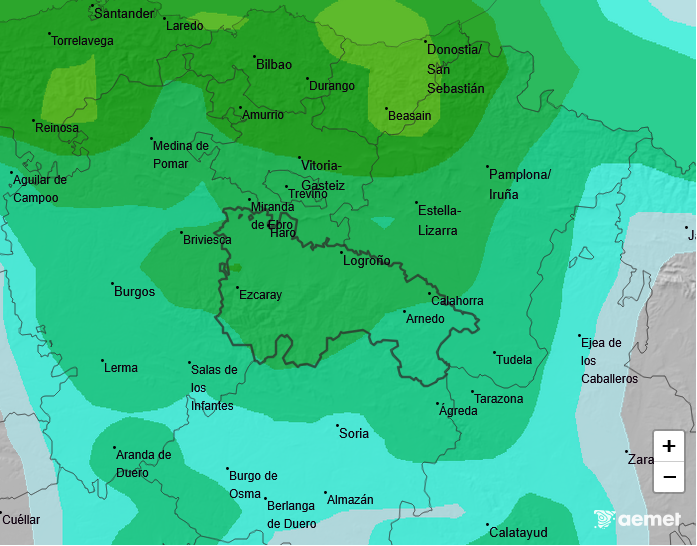 Precipitación Media según AEMET 21