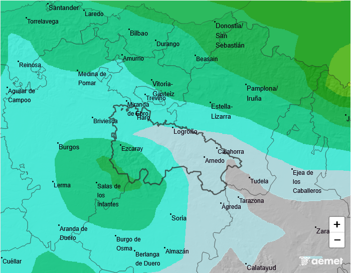 Precipitación Media según AEMET 23