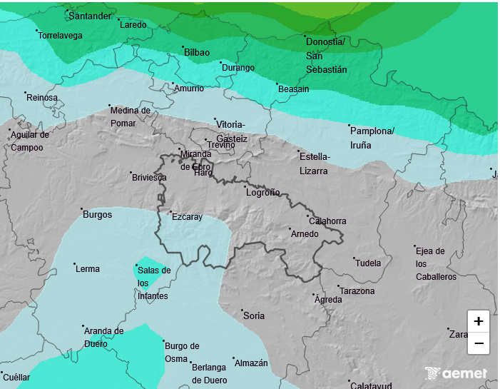 Precipitación Media según AEMET. Meteosojuela La Rioja 03