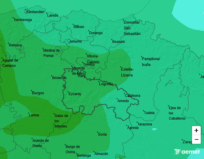 Precipitación Media según AEMET. Meteosojuela La Rioja 05
