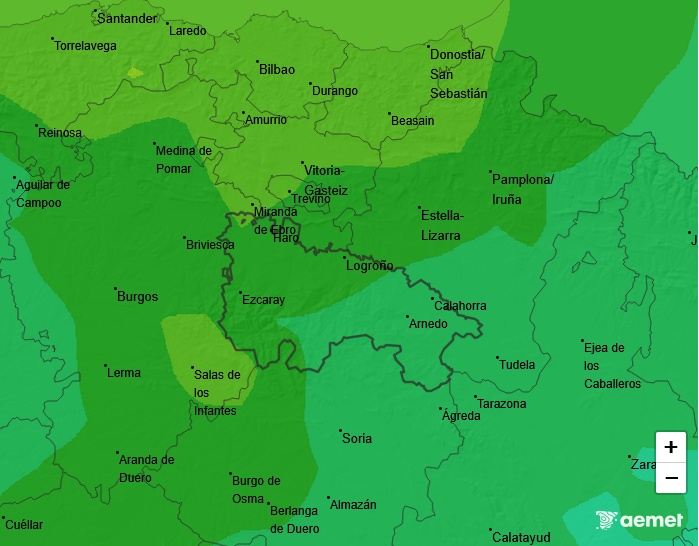 Precipitación Media según AEMET. Meteosojuela La Rioja 07
